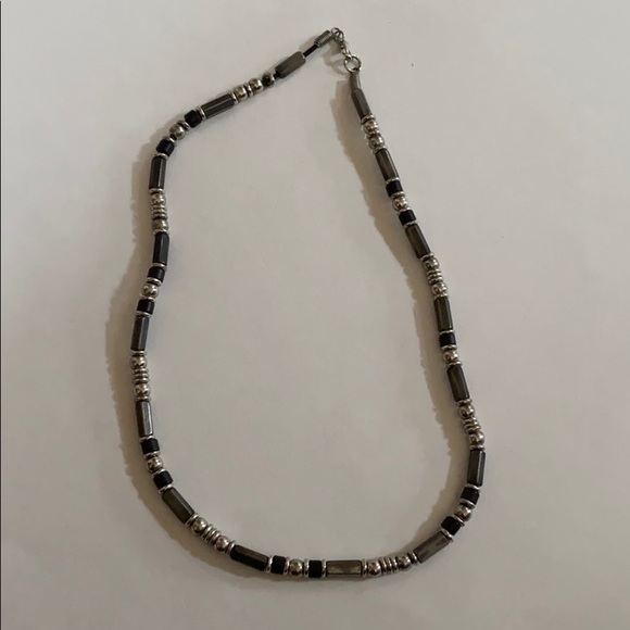 Other - PAGODA- Silver/Black Necklace